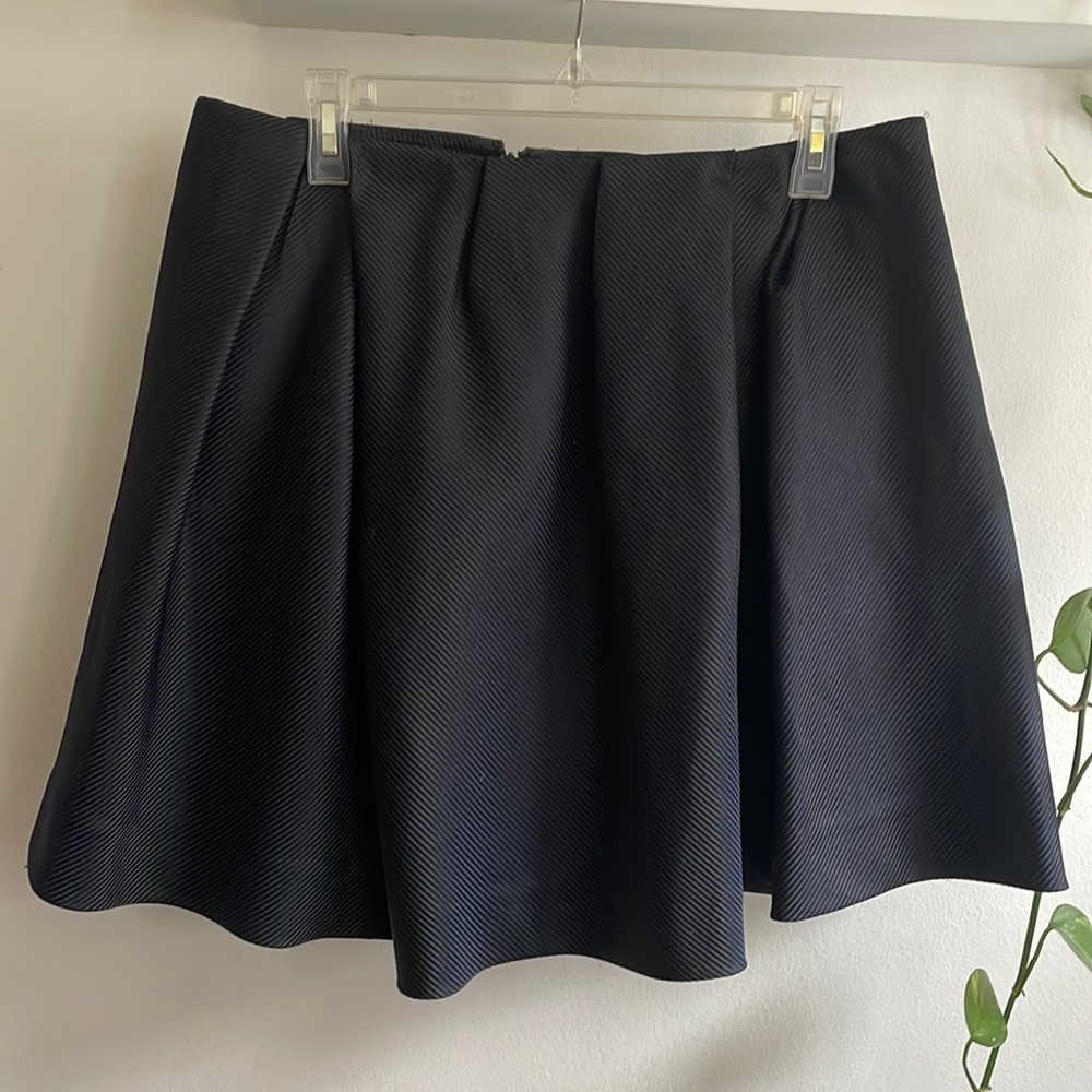 Thakoon Addition navy and black A-line mini skirt